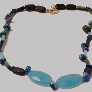 Blue Handmade Bead Necklace